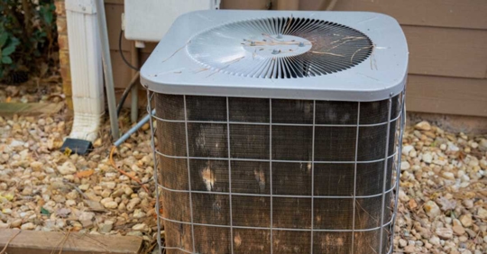 old and rusty outdoor HVAC unit