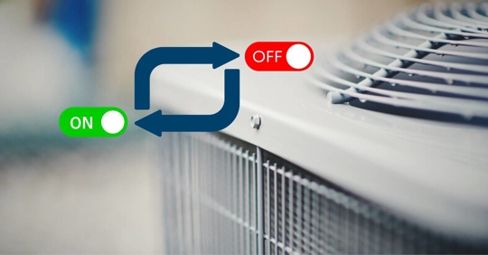 Short cycling outdoor AC unit